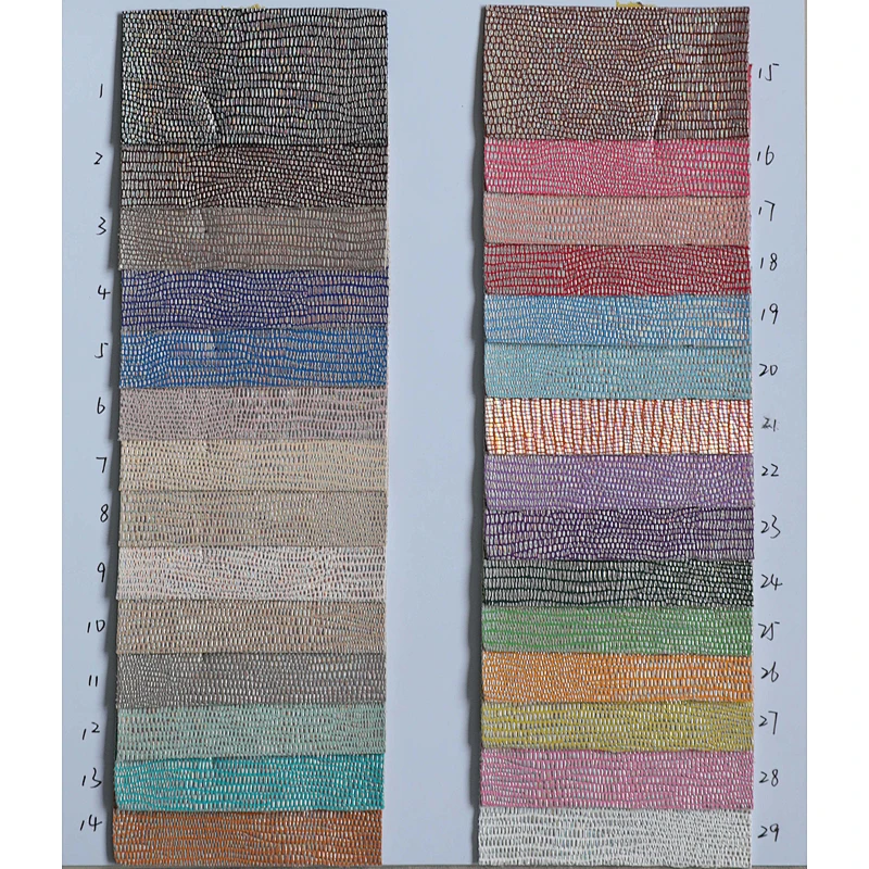 wholesale pvc resin for synthetic leather with Colored Imitation Cotton Backing for woman handbags