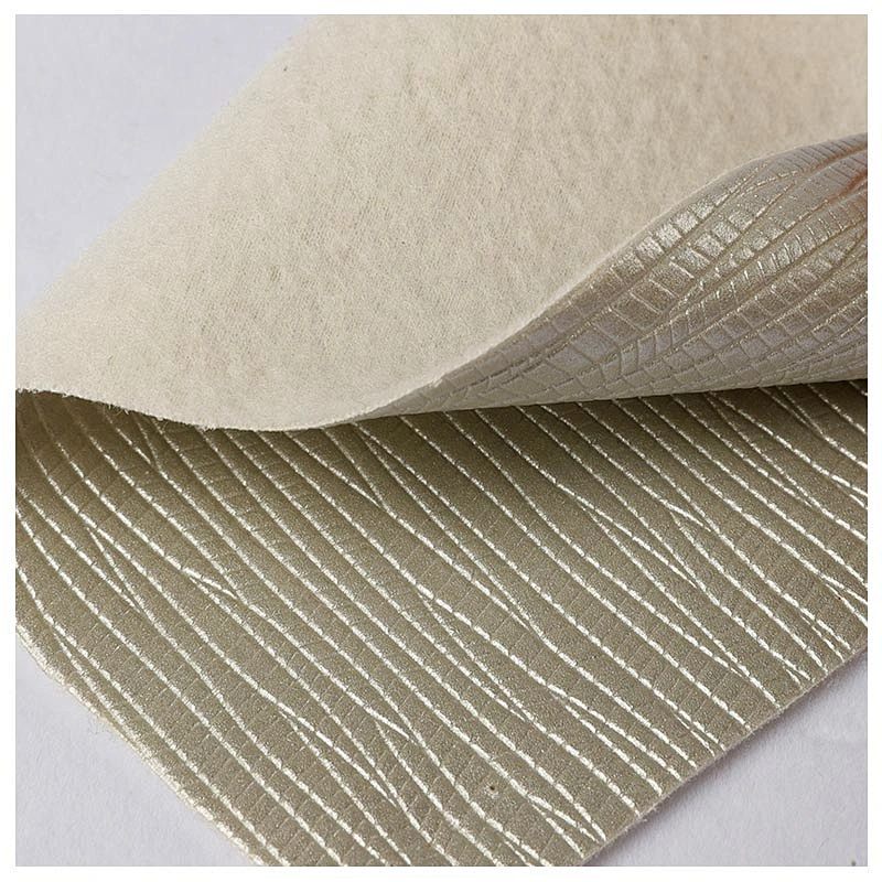 pvc artificial leather artificial leather for handbag with brush backing