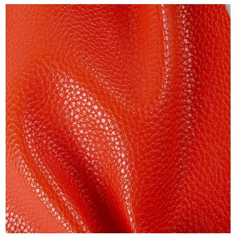 pvc artificial leather Litchi grain pvc leather with brush backing
