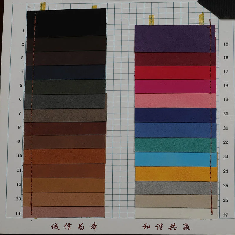 Sheep PU leather material with imitation cotton backing  use for handbag