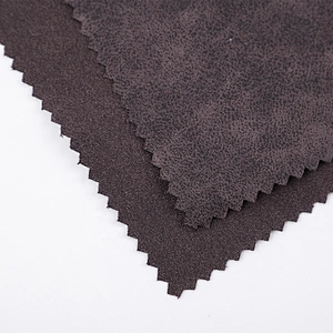 High quality china supplier pu leather for making shoes glitter with flocking material