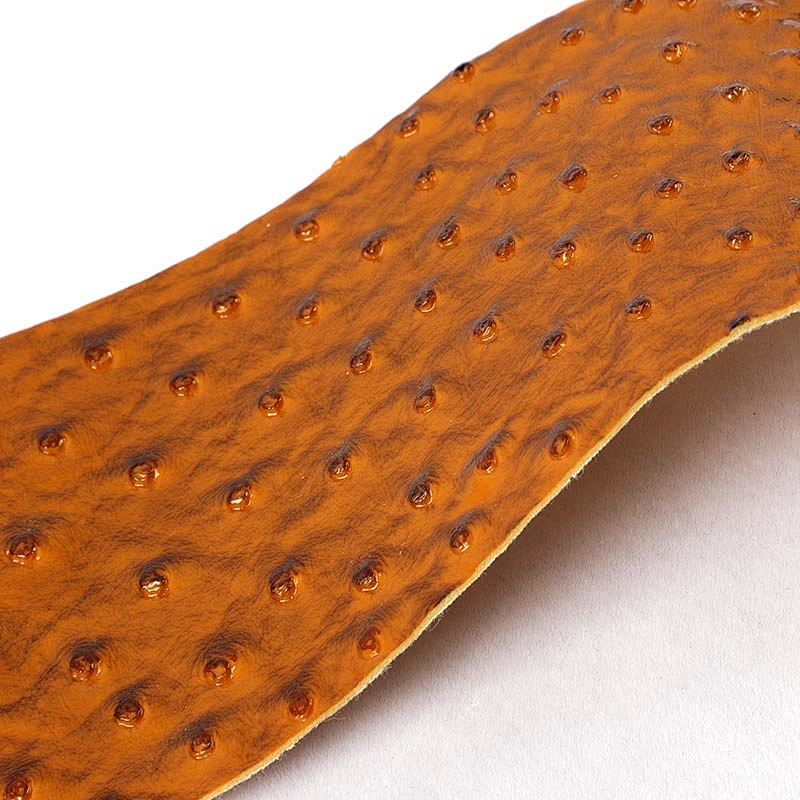 High quality Ostrich Synthetic Pvc Leather for  Handbags with brush backing