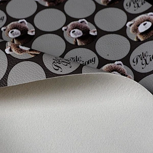 pvc artificial leather with brush backing faux leather handbag