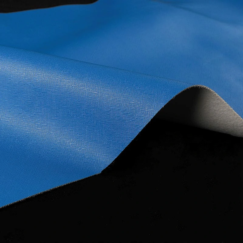 PVC artificial leather for ladies handbags usage with brushing backing