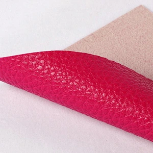 PVC synthetic leather with lychee embossed popular use for furniture
