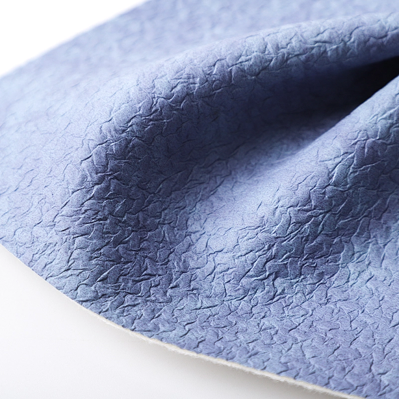 pvc artificial leather leather for making handbags with brushed fabric