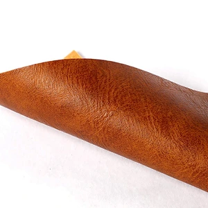 PVC embossed leather bags making material with brush backing