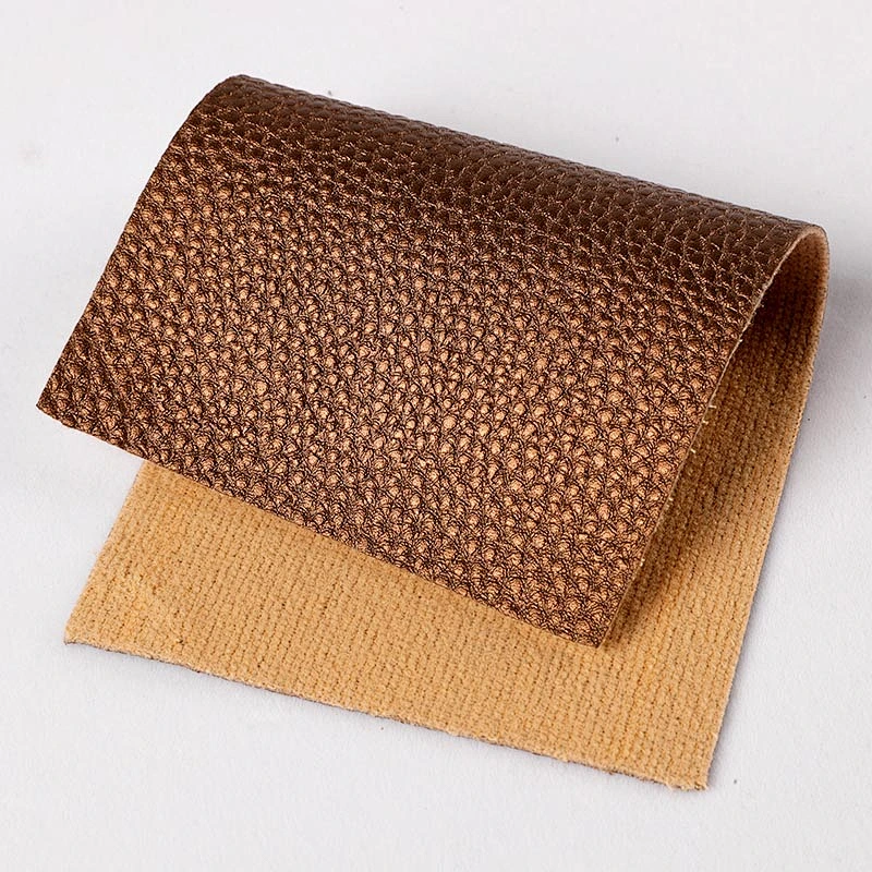 High quality PVC synthetic leather litchi grain texture faux leather for ladies handbags use