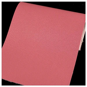 PVC handbags leather with sheep grain emboss with mesh backing