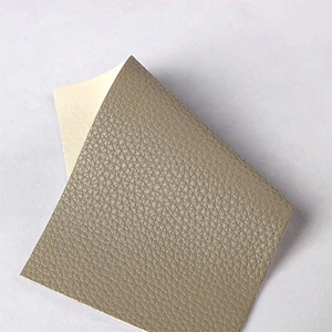 Litchi Grain Texture Faux Pvc Leather for making Handbags with Brush backing