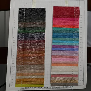 pvc artificial leather Litchi grain pvc leather with brush backing