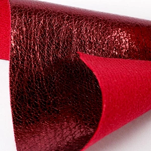 lychee pattern pvc leather for handbag usage very good sell with Colored Imitation Cotton Backing