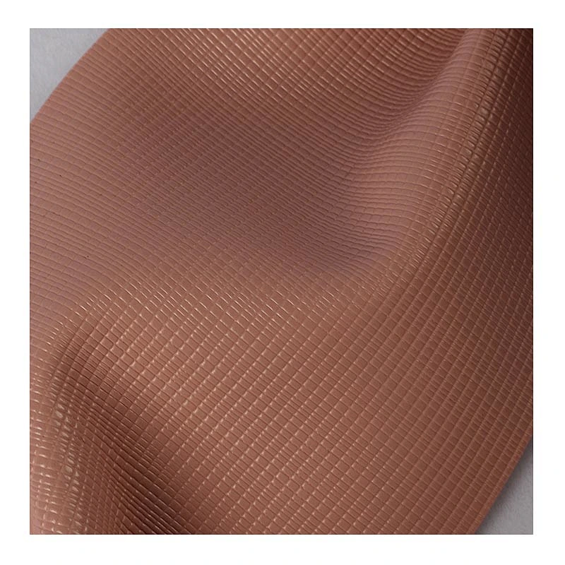 pvc synthetic leather new emboss pattern quality for handbag with mesh backing