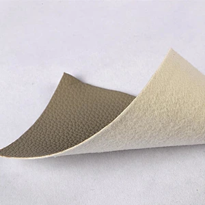 Litchi Grain Texture Faux Pvc Leather for making Handbags with Brush backing