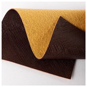 High quality PVC synthetic leather with cross pattern for ladies handbags use