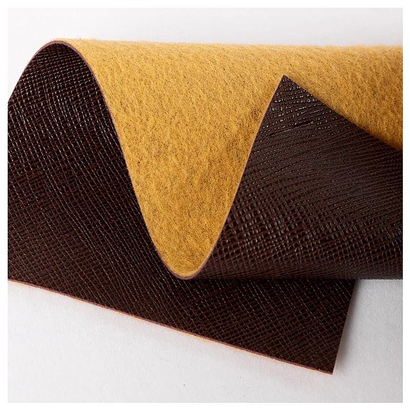 High quality PVC synthetic leather with cross pattern for ladies handbags use
