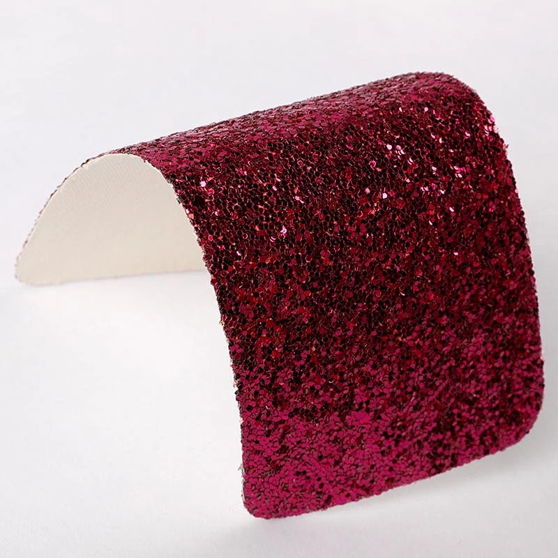 PVC leather glitter leatherette with shining and glitter surface