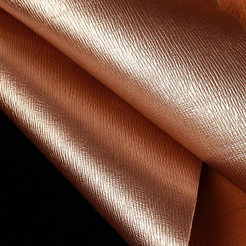 PU synthetic leather for bag fabric usage with weaving emboss pu artificial leather for bags