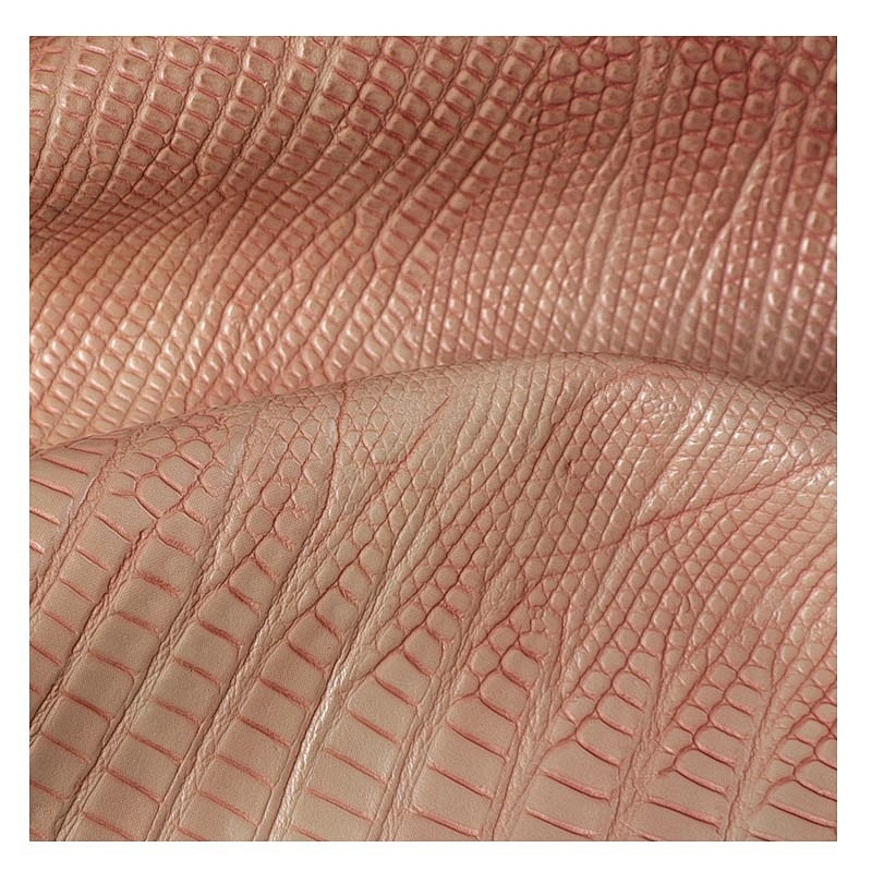 China factory wholesale synthetic pu leather for handbags with animal embossed