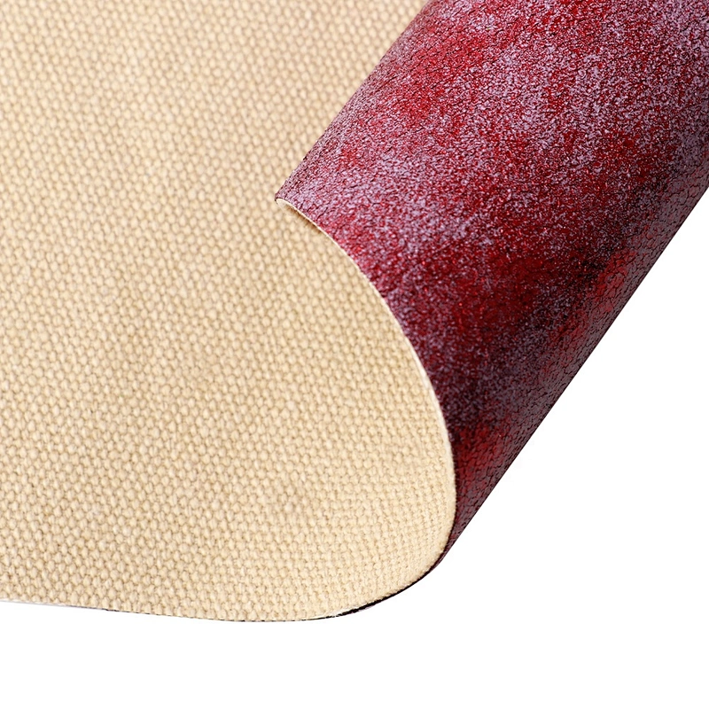 shining polyester fabric bronzing roll imitation leather for shoe fabric
