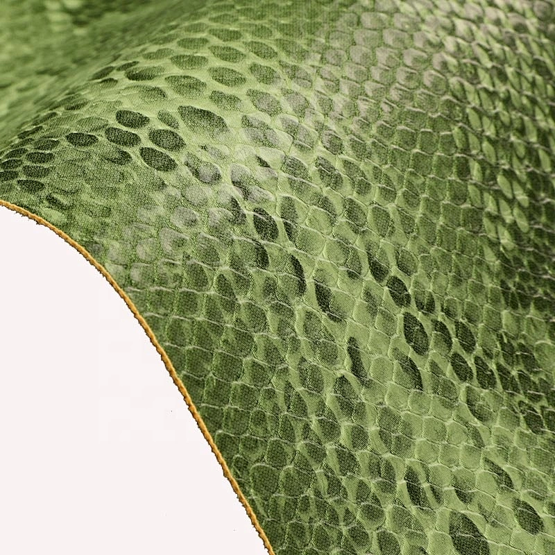 Excellent PU leather surface with animals grain design for handbag  usage