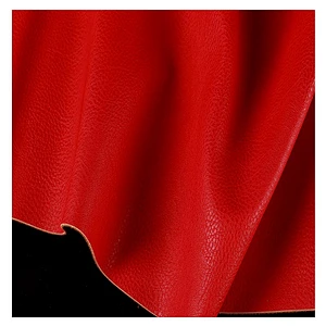 Waterproof litchi embossed pu vegan leather pu upper shoes material
