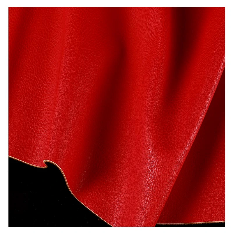 Waterproof litchi embossed pu vegan leather pu upper shoes material