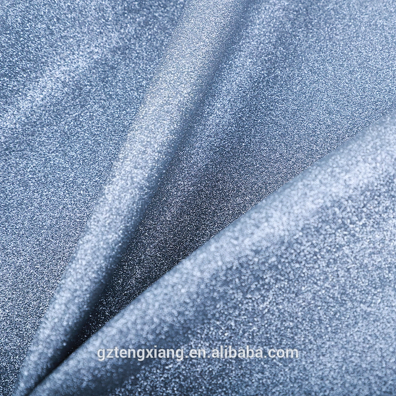 glitter fabric for shoes china supplier leather pu synthetic glitter leather