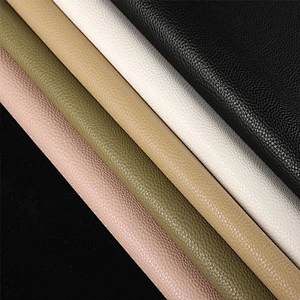 PVC synthetic leather with lychee embossed popular use for handbags suede material