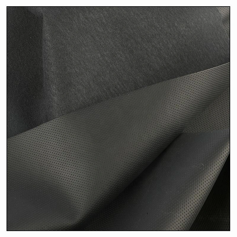 Grid  pattern Pvc artificial leather with Elastic fabric for sofa