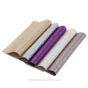 china artificial leather Indian style pattern synthetic leather PVC coward material