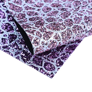 faux leather sheets chunky glitter fabric pu leather for lady shoes high heels handcraft