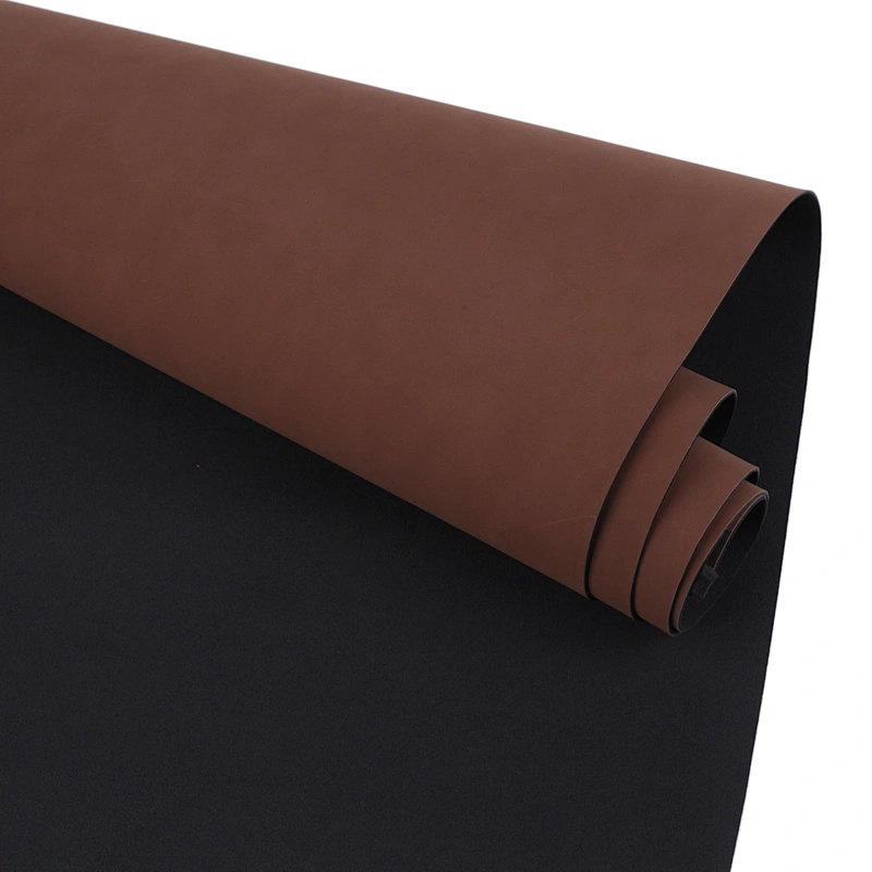 pu leather with colored Imitation cotton backing leather for shoes