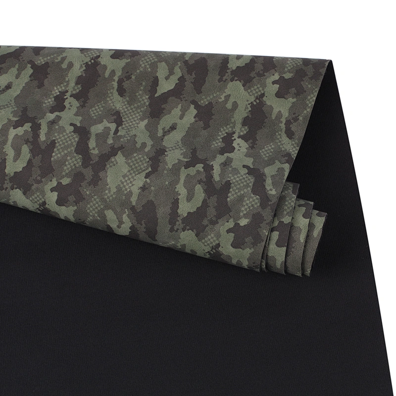 Hot sell PU leather with imitation leather fabric for shoes upper usage