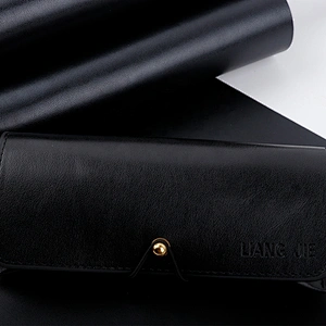 glass box case pu leather double face embossed vegan faux leather gift box production