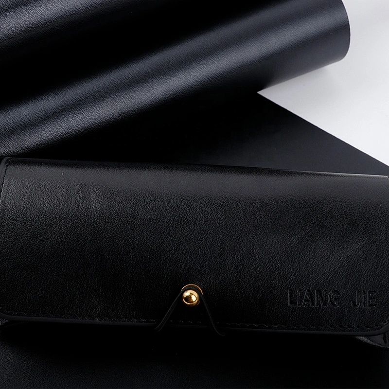 glass box case pu leather double face embossed vegan faux leather gift box production