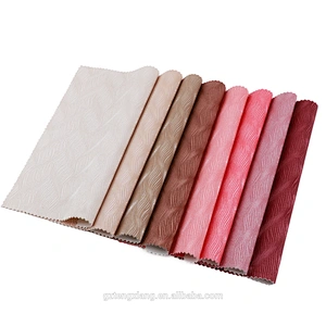 pieles 3D wave pattern for upholsterya crocodile PVC synthetic leather Indoor decoration Indoor decoration