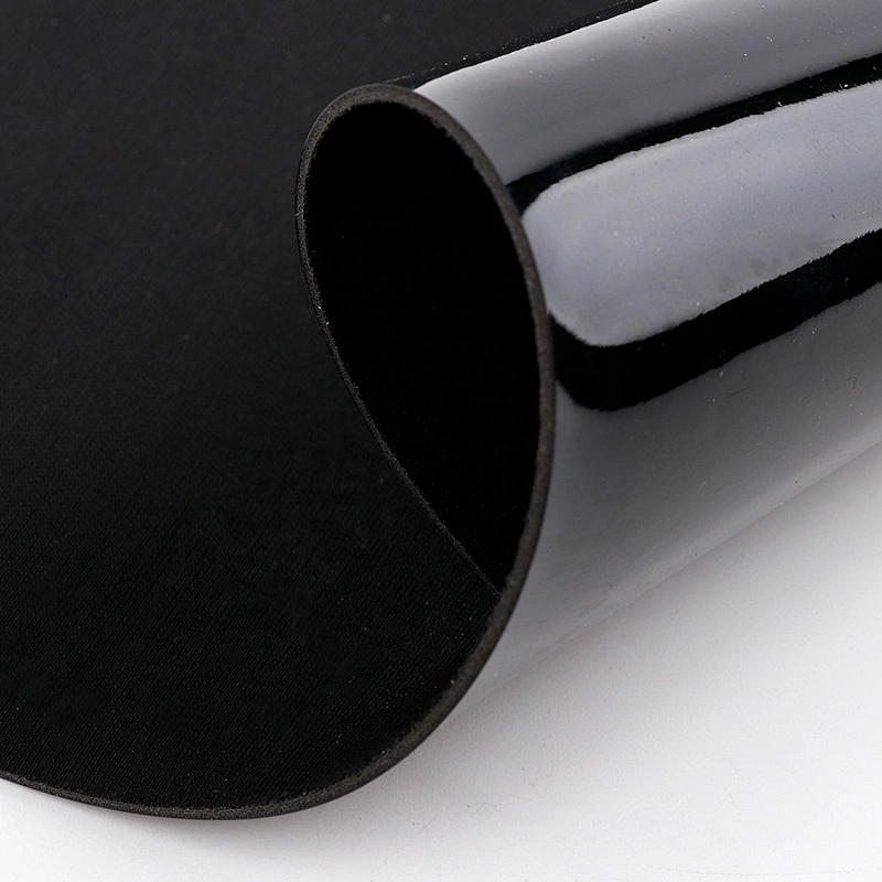 patent leather black pvc roll imitation leather high glossy black