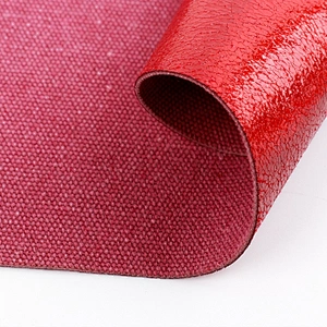 pu fabric shining polyester fabric bronzing roll imitation leather for shoe
