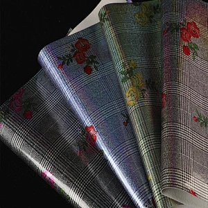pvc synthetic leather with popular pattern for ladies handbags usage