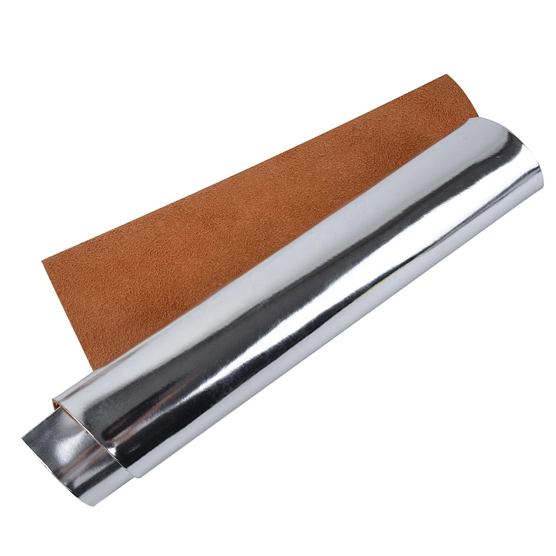pu leather vinyl leatherette mirror face surface treatment rexine manufacture in China