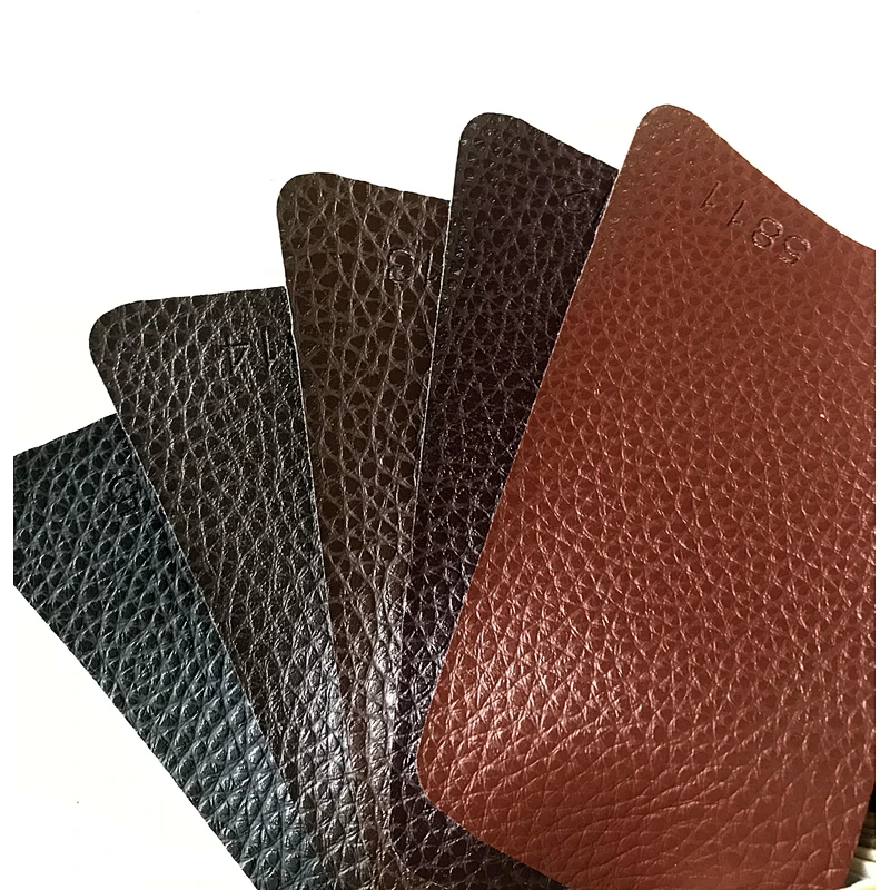 PVC Litchi leather fabric for sofa