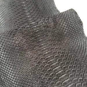 Frosted Python skin Scraper printing vero cuoio rotolo genuine leather material