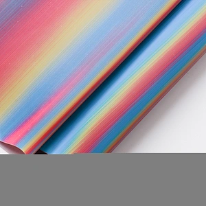 TPU 3D rainbow film leatherette rolls Synthetic material for shoes