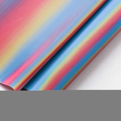 TPU 3D rainbow film leatherette rolls Synthetic material for shoes