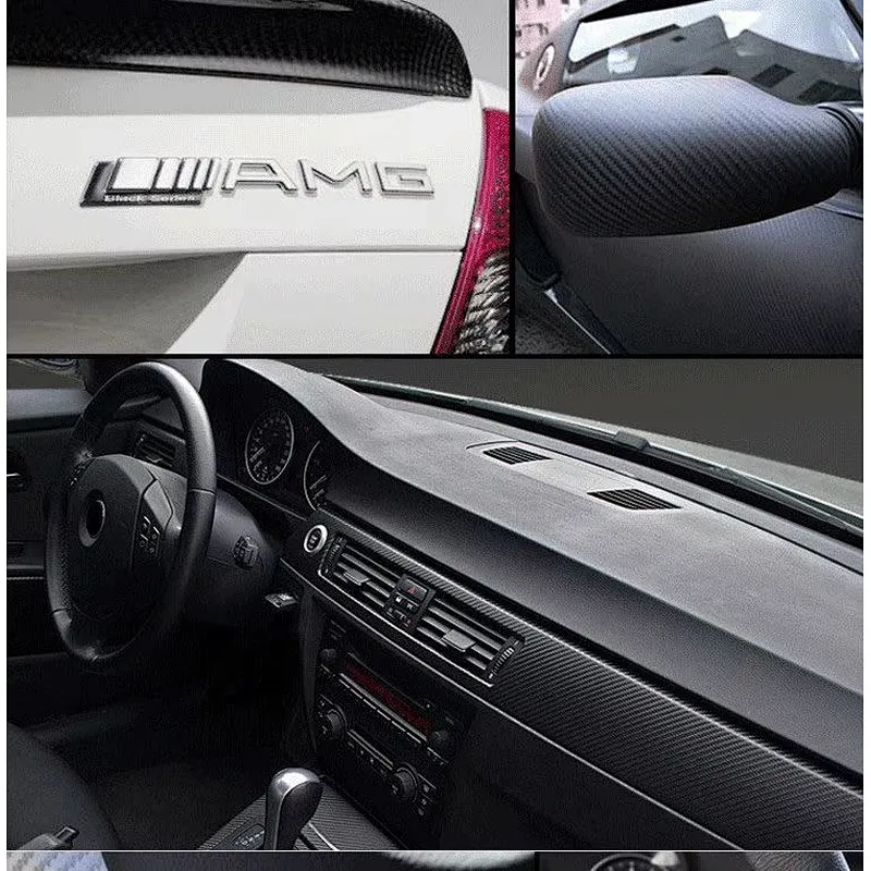 Car decor vinyl for car body 4D carbon fiber wrap film motor vehicle stickers