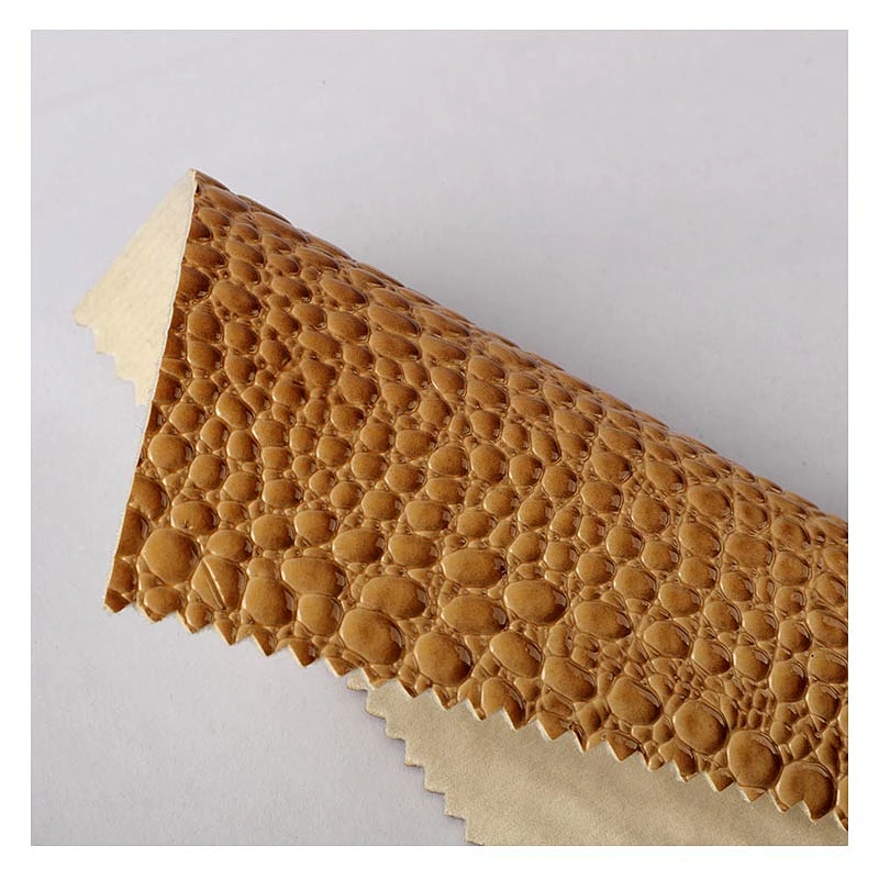 Pearl crocodile grain synthetic leather pvc quality synthetic leather wholesale for handbag