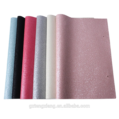 pvc pieles vegana imitation glitter fabric Interior decoration material