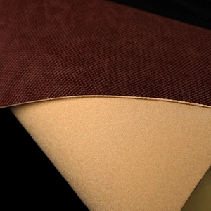 2019 PVC embossed leather handbag making material with brush backing