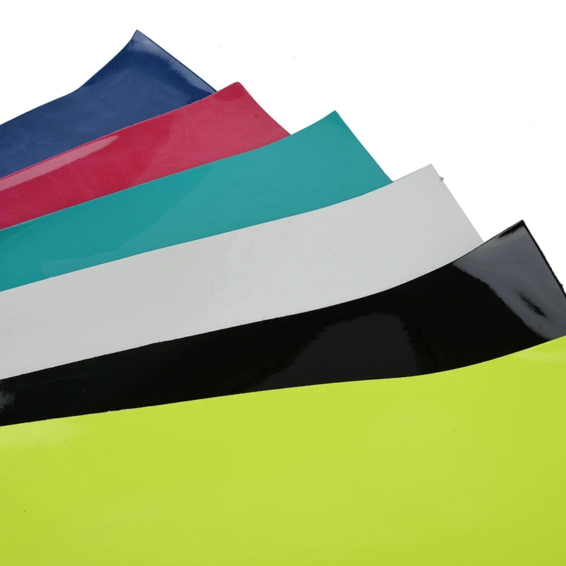 High quality china supplier pu leather for making shoes mirror artificial  leather imitation cotton backing leatherette